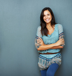 Wo kann ich mich wieder verlieben? - achievement adult arm assurance attractive background beautiful beauty blue brunette casual confidence confident content copy copyspace crossed female folded girl hand happiness happy human lady leisure life lifestyle light looking model modern one people person portrait pretty relaxed satisfaction single smile smiling space standing studio success wall woman women young.